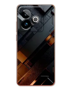 Чохол для Realme GT 7T з картинкою «Чорні геометричні блоки»
