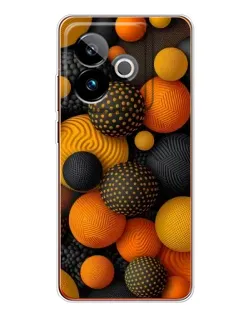 Чохол для Realme GT 7T з картинкою «Об'ємні помаранчеві сфери»