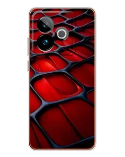 Чохол для Realme GT 7T з картинкою «Червона глянцева сітка»