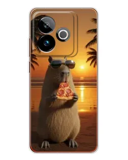 Чохол для Realme GT 7T з картинкою «Капібара з піцою» Чохол для Realme GT 7T з картинкою «Капібара з піцою»