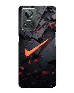 Чохол для Realme GT Neo 3 з картинкою «Nike — ефект розломів»