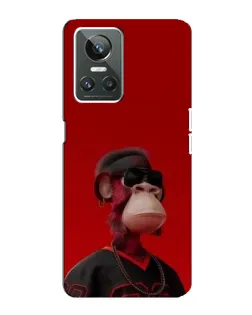 Чохол для Realme GT Neo 3 з картинкою «Bored Ape в червоному»
