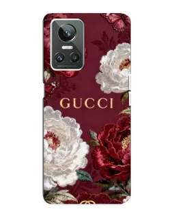 Чехол для Realme GT Neo 3 с картинкой «Gucci — бордовые розы»