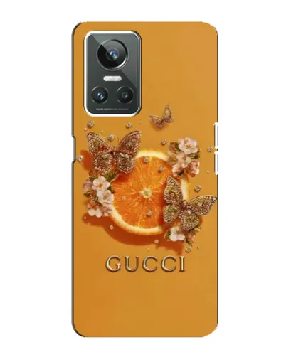 Чехол для Realme GT Neo 3 с картинкой «Gucci — золотые бабочки» Чехол для Realme GT Neo 3 с картинкой «Gucci — золотые бабочки»