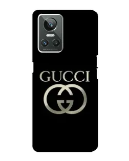 Чехол для Realme GT Neo 3 с картинкой «Gucci — золото на черном»