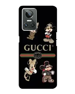 Чехол для Realme GT Neo 3 с картинкой «Gucci — герои Disney и монограмма»