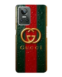 Чехол для Realme GT Neo 3 с картинкой «Gucci — фирменная полоса и золото»