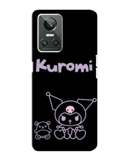 Чохол для Realme GT Neo 3 з картинкою «Kuromi — чорний мінімалізм»