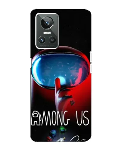 Чехол для Realme GT Neo 3 с картинкой «Красный импостер — макро»