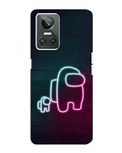 Чехол для Realme GT Neo 3 с картинкой «Among Us неон-арт» Чехол для Realme GT Neo 3 с картинкой «Among Us неон-арт»