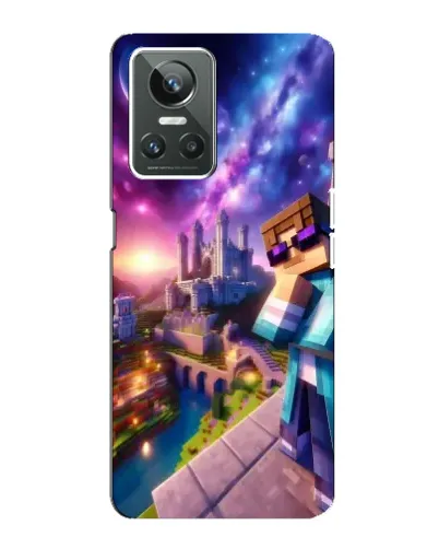 Чехол для Realme GT Neo 3 с картинкой «Стив и космос» Чехол для Realme GT Neo 3 с картинкой «Стив и космос»