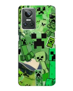Чохол для Realme GT Neo 3 з картинкою «Кріпери Minecraft»