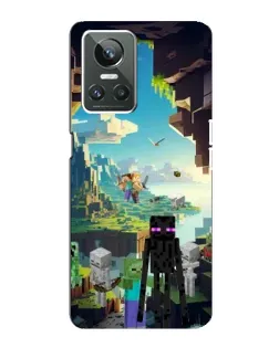 Чехол для Realme GT Neo 3 с картинкой «Эндермен в лесу»