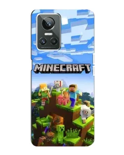 Чехол для Realme GT Neo 3 с картинкой «Minecraft классический мир»