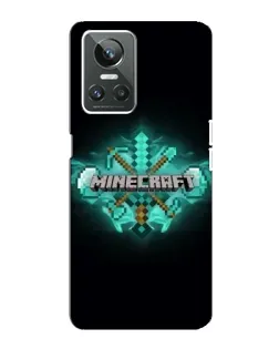 Чехол для Realme GT Neo 3 с картинкой «Minecraft Diamond лого»