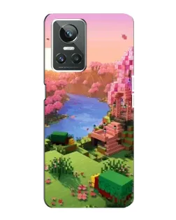 Чехол для Realme GT Neo 3 с картинкой «Розовое дерево Minecraft»