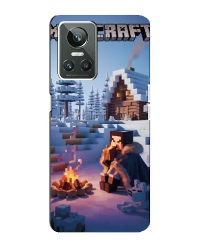 Чехол для Realme GT Neo 3 с картинкой «Зимний Minecraft» Чехол для Realme GT Neo 3 с картинкой «Зимний Minecraft»