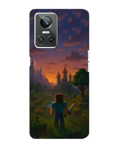 Чехол для Realme GT Neo 3 с картинкой «Стив у башни» Чехол для Realme GT Neo 3 с картинкой «Стив у башни»