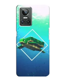 Чехол для Realme GT Neo 3 с картинкой «Черепаха Minecraft»