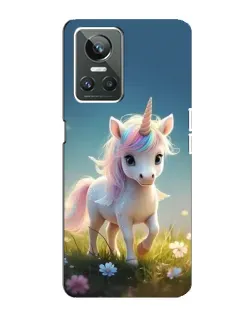 Чехол для Realme GT Neo 3 с картинкой «Единорог на поляне»