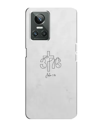 Чехол для Realme GT Neo 3 с картинкой «Иоанна 3:16 Крест»