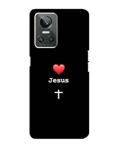 Чехол для Realme GT Neo 3 с картинкой «Сердце - Jesus»