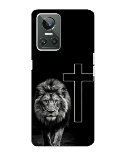 Чехол для Realme GT Neo 3 с картинкой «Лев и Крест»