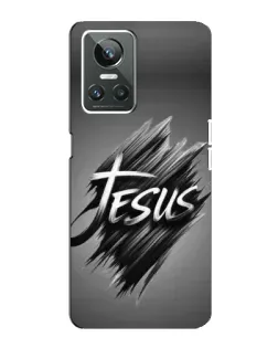 Чехол для Realme GT Neo 3 с картинкой «Надпись Jesus Graffiti»