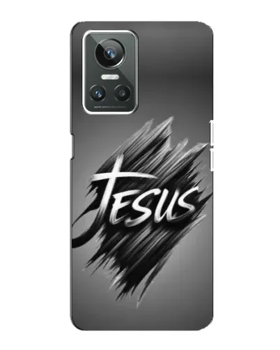 Чехол для Realme GT Neo 3 с картинкой «Надпись Jesus Graffiti»