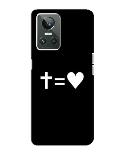 Чехол для Realme GT Neo 3 с картинкой «Крест и Сердце»