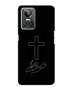 Чехол для Realme GT Neo 3 с картинкой «Графический крест Jesus» Чехол для Realme GT Neo 3 с картинкой «Графический крест Jesus»