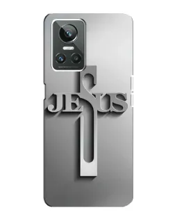 Чехол для Realme GT Neo 3 с картинкой «Металлический крест Jesus» Чехол для Realme GT Neo 3 с картинкой «Металлический крест Jesus»