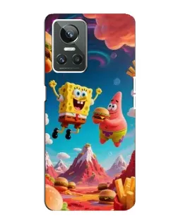 Чехол для Realme GT Neo 3 с картинкой «Космический фастфуд»