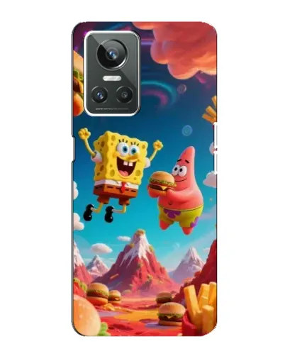 Чехол для Realme GT Neo 3 с картинкой «Космический фастфуд»