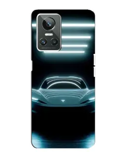 Чехол для Realme GT Neo 3 с картинкой «Tesla в неоне» Чехол для Realme GT Neo 3 с картинкой «Tesla в неоне»