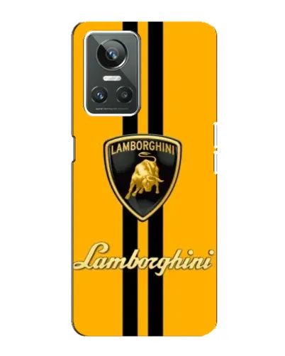 Чехол для Realme GT Neo 3 с картинкой «Lamborghini Stripe желтый»