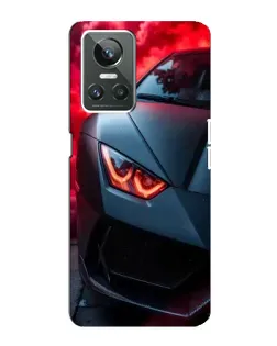 Чехол для Realme GT Neo 3 с картинкой «Lamborghini красное сияние»