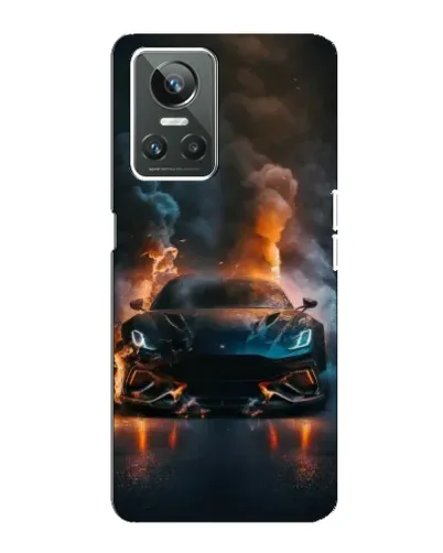 Чехол для Realme GT Neo 3 с картинкой «Lamborghini дымная эстетика»