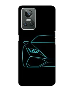 Чехол для Realme GT Neo 3 с картинкой «Голубой силуэт Lamborghini» Чехол для Realme GT Neo 3 с картинкой «Голубой силуэт Lamborghini»