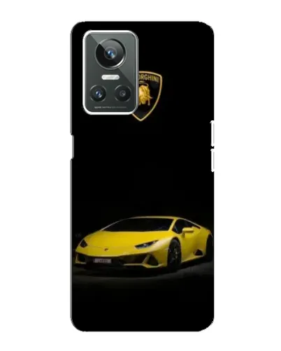 Чехол для Realme GT Neo 3 с картинкой «Lamborghini желтый акцент»