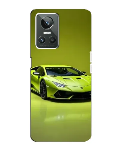 Чехол для Realme GT Neo 3 с картинкой «Салатовый Lamborghini Huracan»
