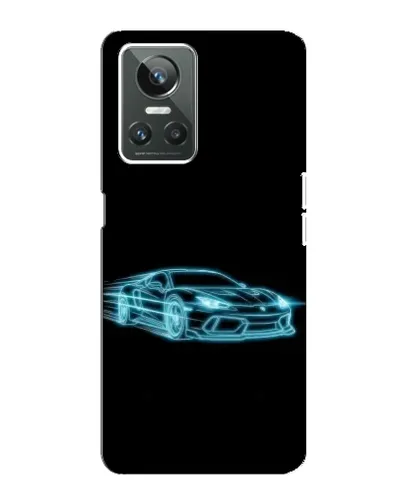 Чехол для Realme GT Neo 3 с картинкой «Неоновый контур Lamborghini»