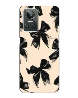 Чохол для Realme GT Neo 3 з картинкою «Патерн чорні банти»