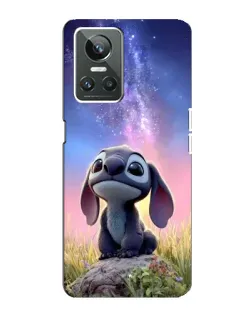 Чехол для Realme GT Neo 3 с картинкой «Стич на рассвете»