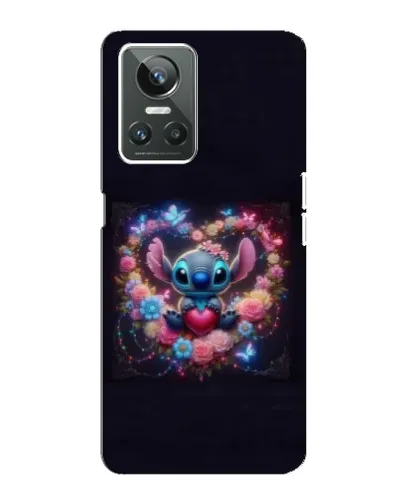Чехол для Realme GT Neo 3 с картинкой «Stitch в цветах» Чехол для Realme GT Neo 3 с картинкой «Stitch в цветах»