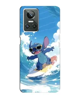 Чехол для Realme GT Neo 3 с картинкой «Стич на волне»