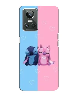 Чехол для Realme GT Neo 3 с картинкой «Stitch и Angel Love»