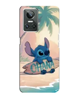 Чехол для Realme GT Neo 3 с картинкой «Стич на серфе»