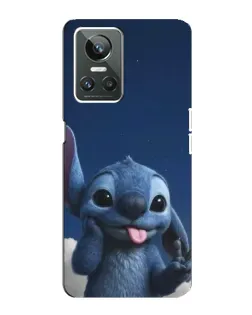 Чехол для Realme GT Neo 3 с картинкой «Стич в облаках»