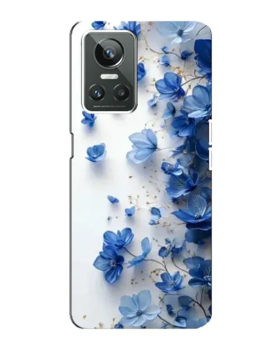 Чехол для Realme GT Neo 3 с картинкой «Голубой цветочный каскад»